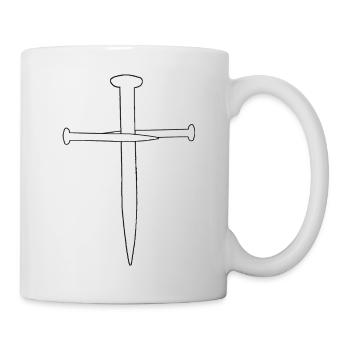 Trois Ongles Jésus Silhouette - Mug blanc - blanc - Droite