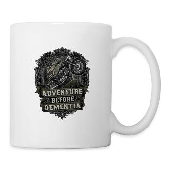 Aventure Avant Démence Motard Drôle - Mug blanc - blanc - Droite