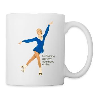 Twirling Past Adulthood – Meme Skater Art - Tasse - Weiß - Rechts