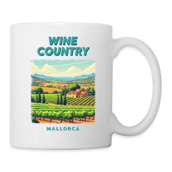 Mallorca Vineyards Countryside Holidays Travel - Mug - white - Right