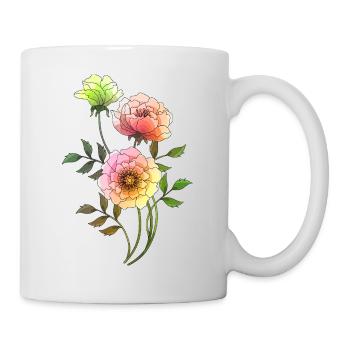 Fleur - Mug blanc - blanc - Droite