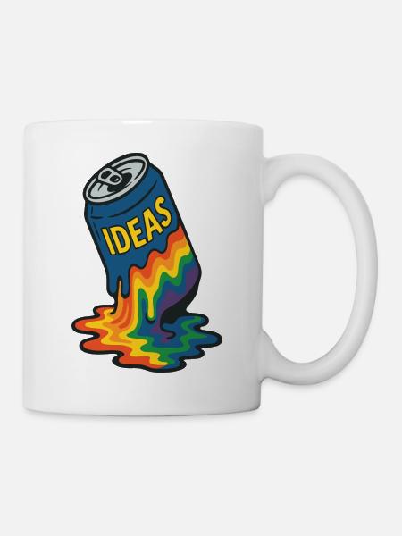 Schmelzende Regenbogen-Ideen können - Tasse - Weiß