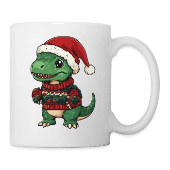 Dinosaure T-Rex Noël - Mug blanc - blanc - Droite