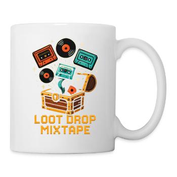 LOOT DROP MIXTAPE Retro Gaming K7 Vinyl - Mug - white - Right