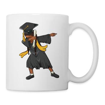 Afro Dabbing Girl Graduation Class 2026 Black Girl - Mug - white - Right