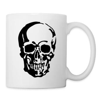 Schädel - Tasse - Weiß - Rechts