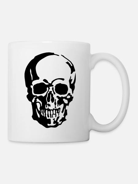 Schädel - Tasse - Weiß
