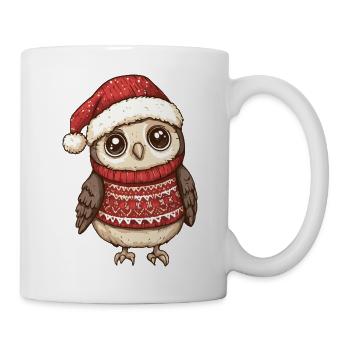 Hibou Noël - Mug blanc - blanc - Droite