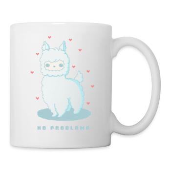 No Problama – Lustiges Lama Design - Tasse - Weiß - Rechts