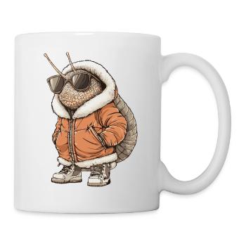 Schnecke Cool Winter - Tasse - Weiß - Rechts