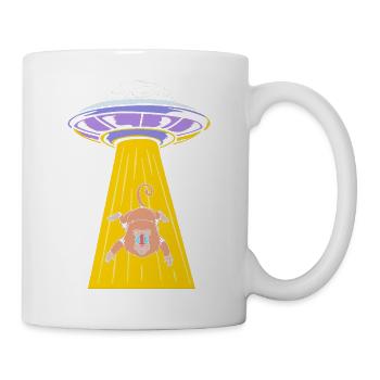 Pavian Primat Affe Affen Baboon - Tasse - Weiß - Rechts