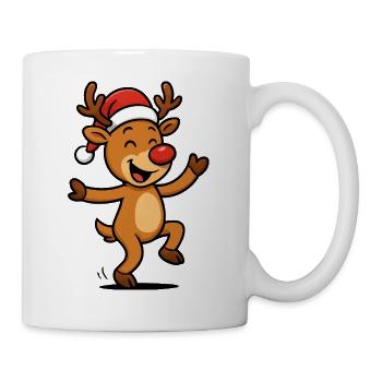 Deer with Santa Hat - Mug - white - Right