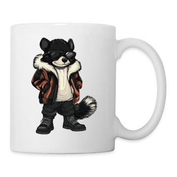Stinktier Cool Winter - Tasse - Weiß - Rechts