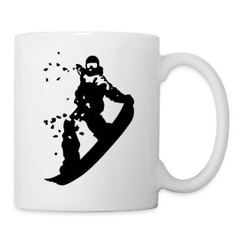 Planche à neige - Mug blanc - blanc - Droite