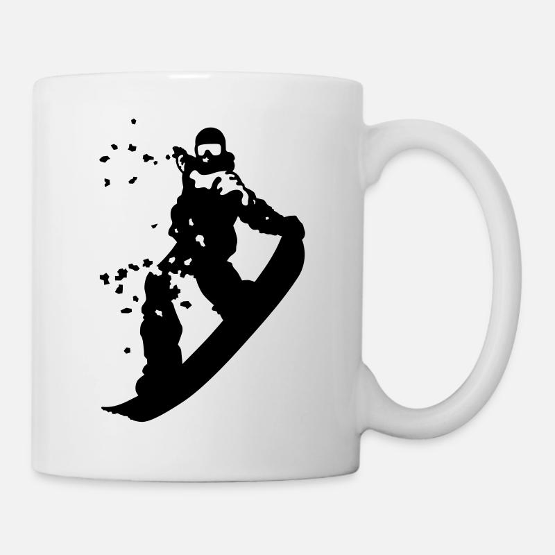 Snowboard - Tasse - Weiß