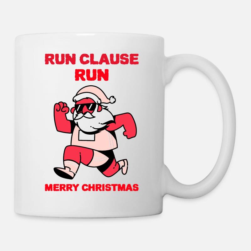 Run, Clause, Run – Christmas Design - Mug - white