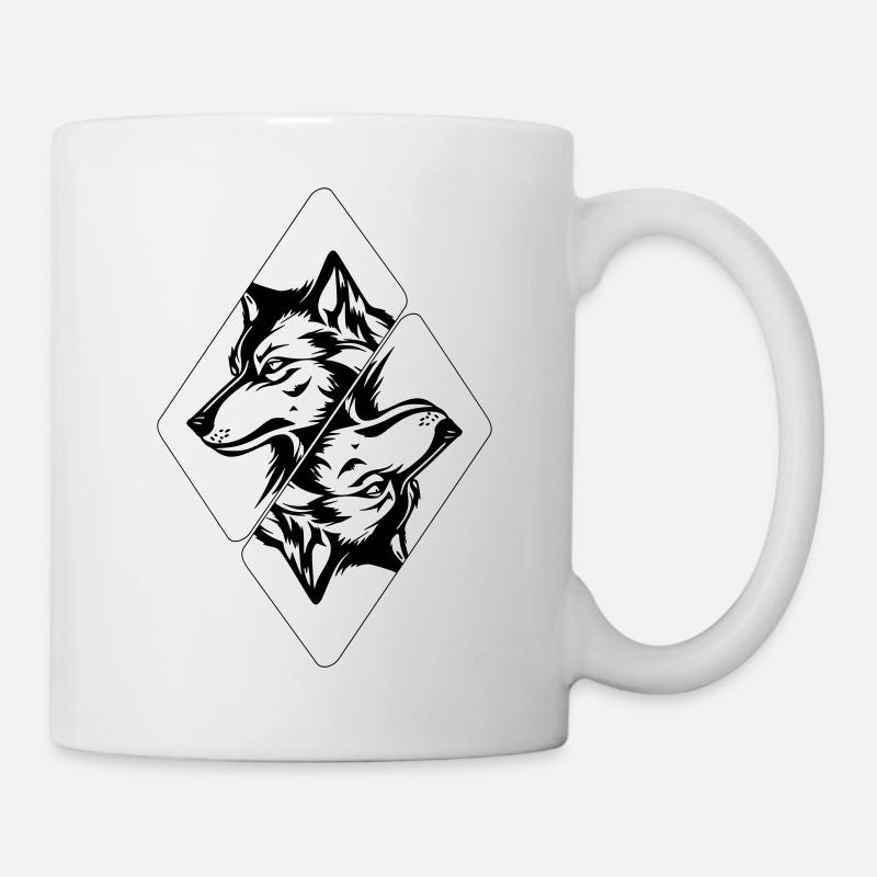 Wolfskopf - Tasse - Weiß