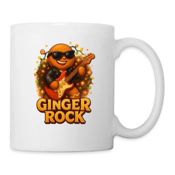 Lebkuchen mit Gitarre Rock n Roll - Tasse - Weiß - Rechts