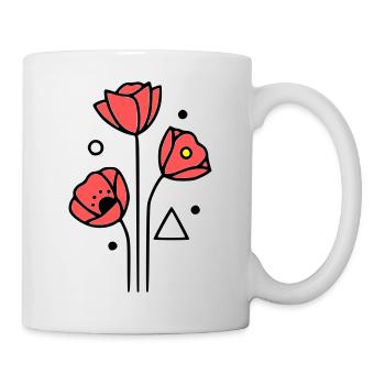 Poppy-Poppies-Minimalist-Line-Art-4 - Mug - white - Right
