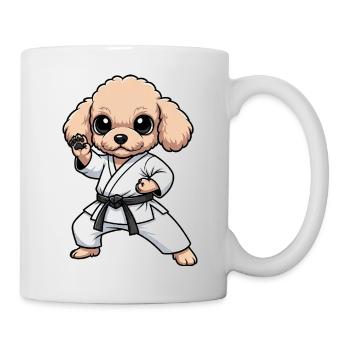Karaté Caniche Chien Arts Martiaux Confiance en soi - Mug blanc - blanc - Droite