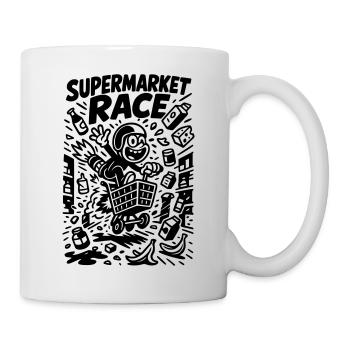 Supermarché Course Enfants Drôle - Mug blanc - blanc - Droite