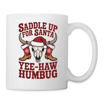 Selle pour Santa Yee-Haw Humbug Christmas Desig - Mug blanc - blanc - Droite
