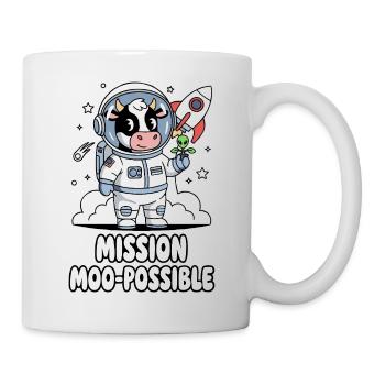 Mission Moo-possible Space Cow Design - Mug blanc - blanc - Droite