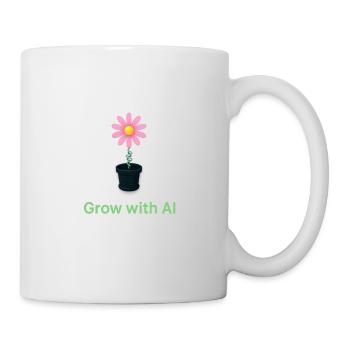 KI-Blume im Topf - Tasse - Weiß - Rechts