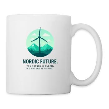 Nordic Future: Green Wind Energy - Mug - white - Right