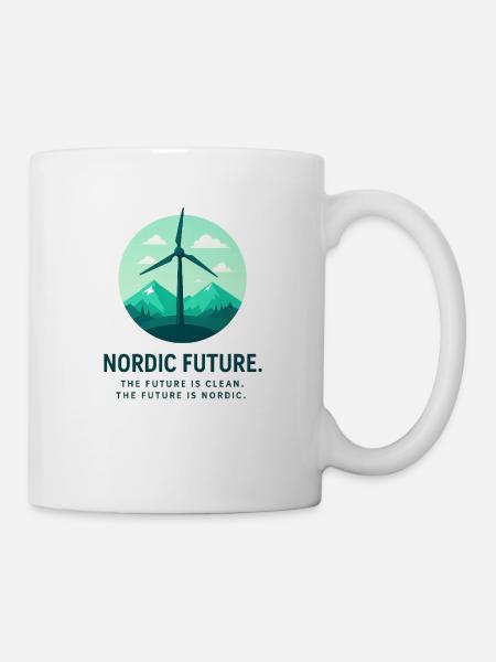 Nordic Future: Green Wind Energy - Mug - white