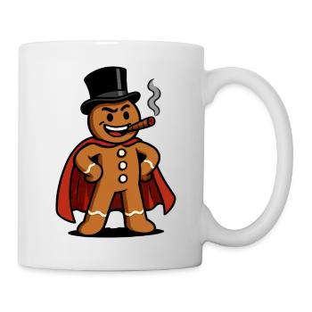 Héros en pain d’épices avec cigare - Mug blanc - blanc - Droite