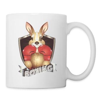 Boxing Kangaroo – Funny Boxer Motif - Mug - white - Right