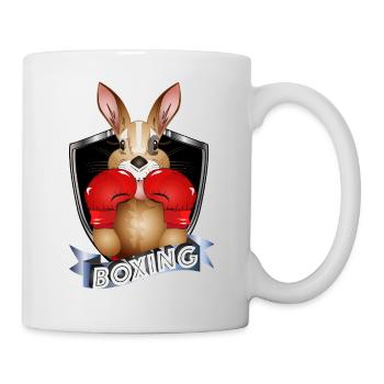 Boxing Kangaroo – Funny Boxer Motif - Mug - white - Right