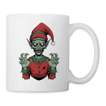Gruseliges Skelett Weihnachtswichtel Horror Gesche - Tasse - Weiß - Rechts