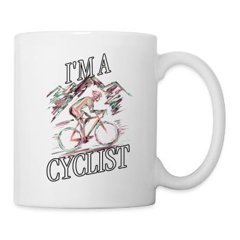 I'M A CYCLIST Mountain Ride - Tasse - Weiß - Rechts