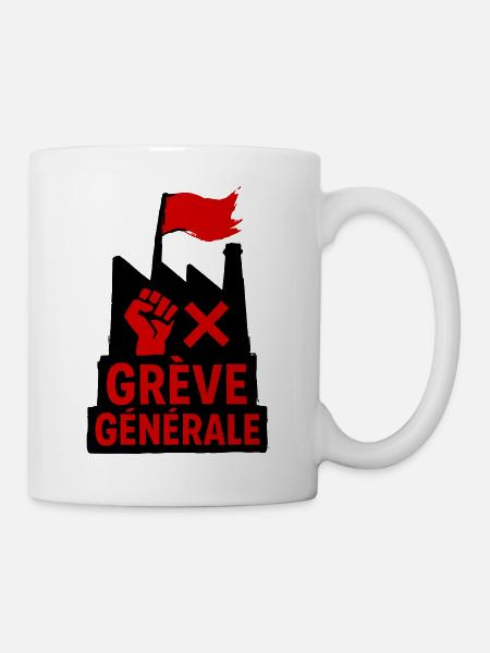 Generalstreik – Gewerkschaft - Tasse - Weiß