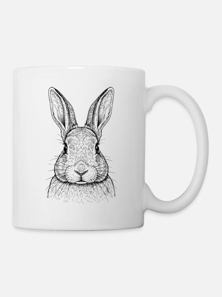 Kaninchen Hase - Tasse - Weiß