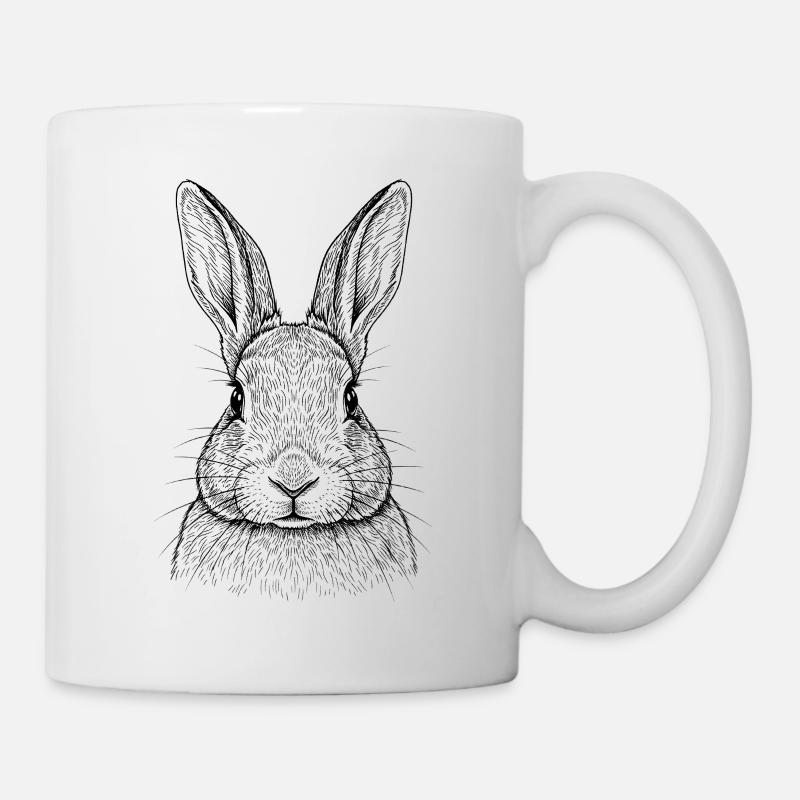 Kaninchen Hase - Tasse - Weiß