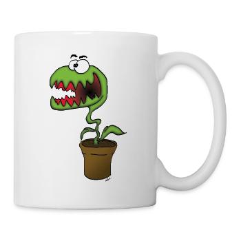 Topfpflanzen-Monster - Tasse - Weiß - Rechts
