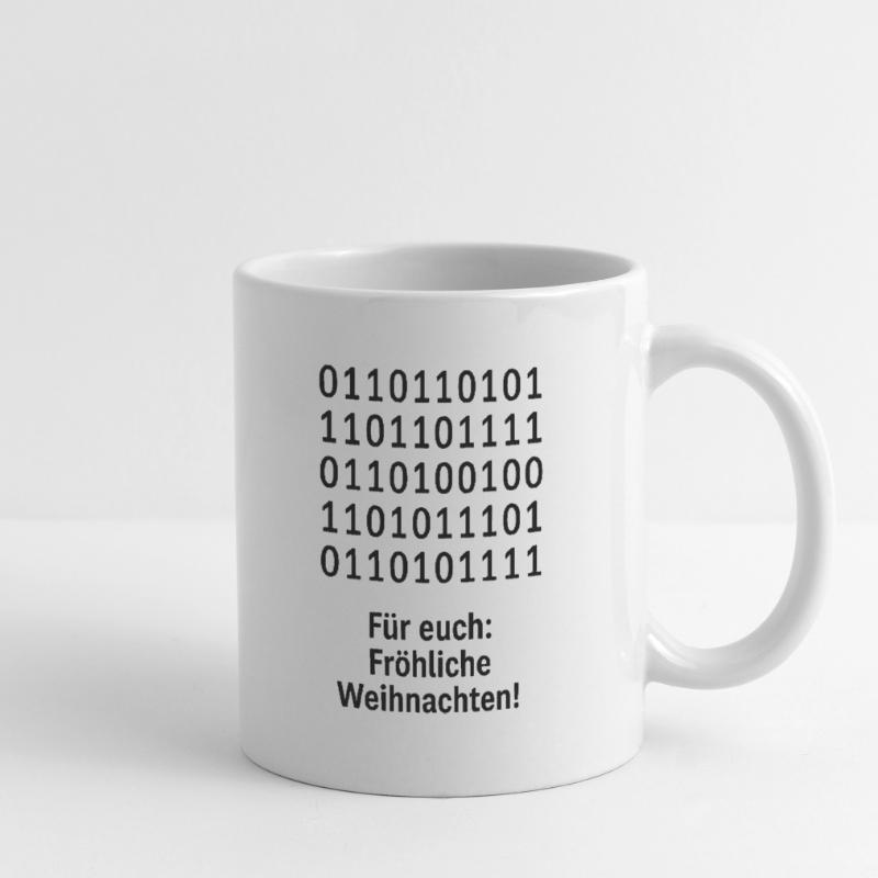 Weihnachtscode Binärmuster Tasse