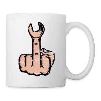 Middle Finger Stinky Finger Wrench - Mug - white - Right