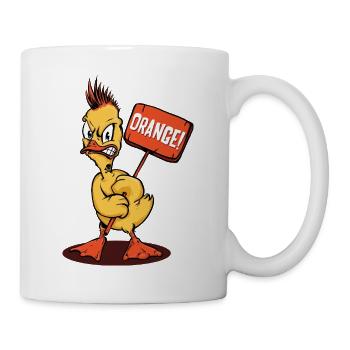 Wütende Entenpunk Orange - Tasse - Weiß - Rechts