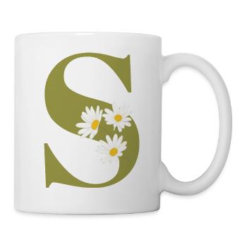 Green Daisies Brief - Tasse - Weiß - Rechts