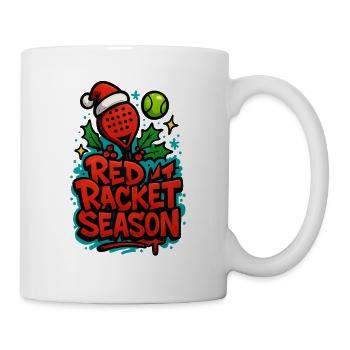 Saison de raquettes de padel rouge - Mug blanc - blanc - Droite