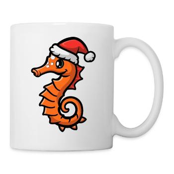 Seepferd Weihnachten - Tasse - Weiß - Rechts