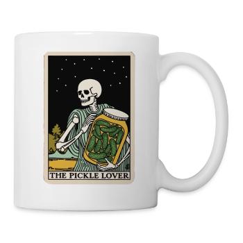 Die Gurkenliebhaber-Tarotkarte Lustige Gurke - Tasse - Weiß - Rechts