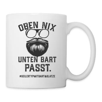Geiler Typ Mit Bart Und Glatze Bartträger Vollbart - Tasse - Weiß - Rechts