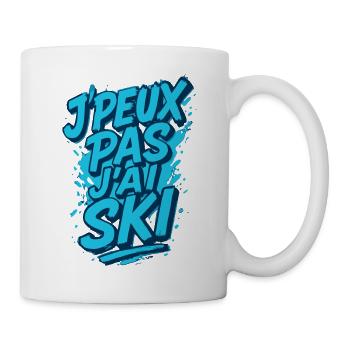 Ich kann nicht Skifahren. - Tasse - Weiß - Rechts