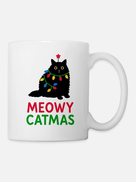 Meowy Catmas - Tasse - Weiß