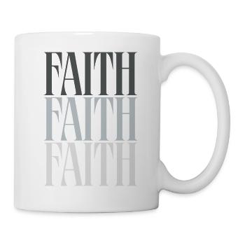 Glaubens Typografie Glaube macht Hoffnung - Tasse - Weiß - Rechts